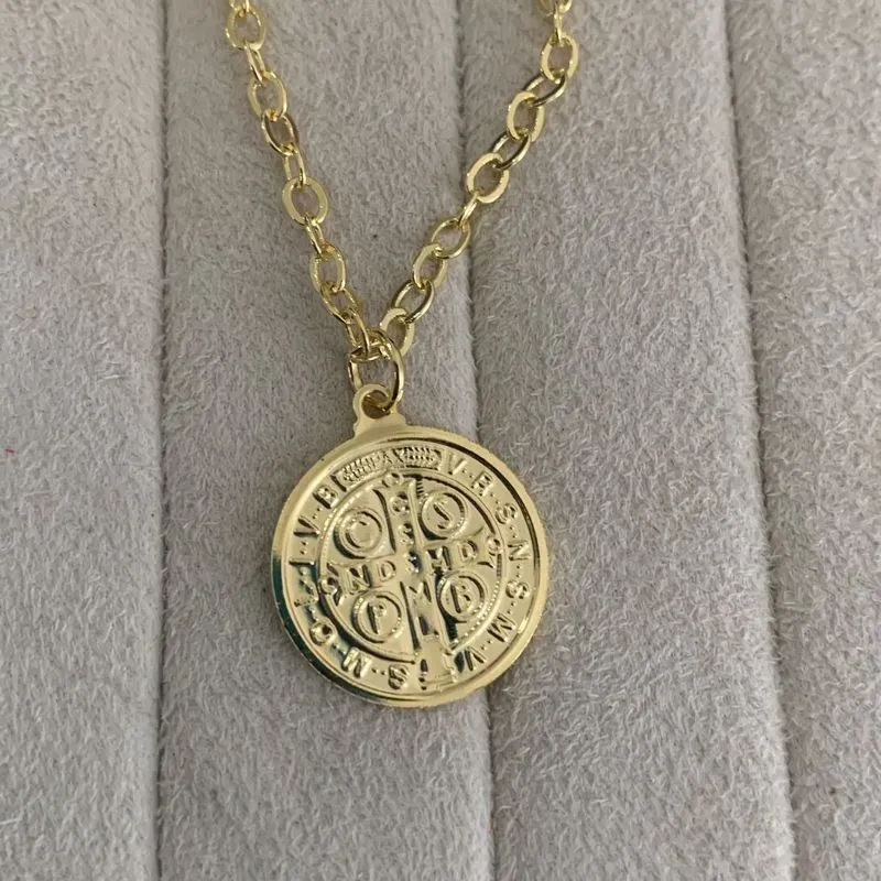 Corrente Elo Portugues com Pingente São Bento