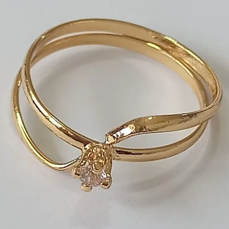 Anel Solitário Zircônia