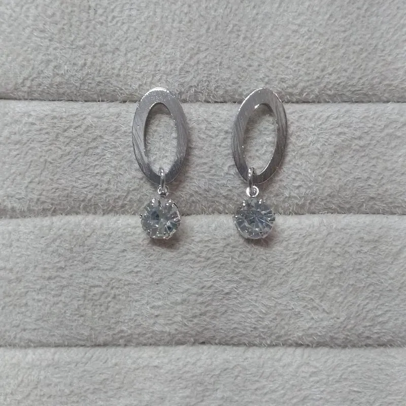 Brinco Argola Pingente Cristal Diamond