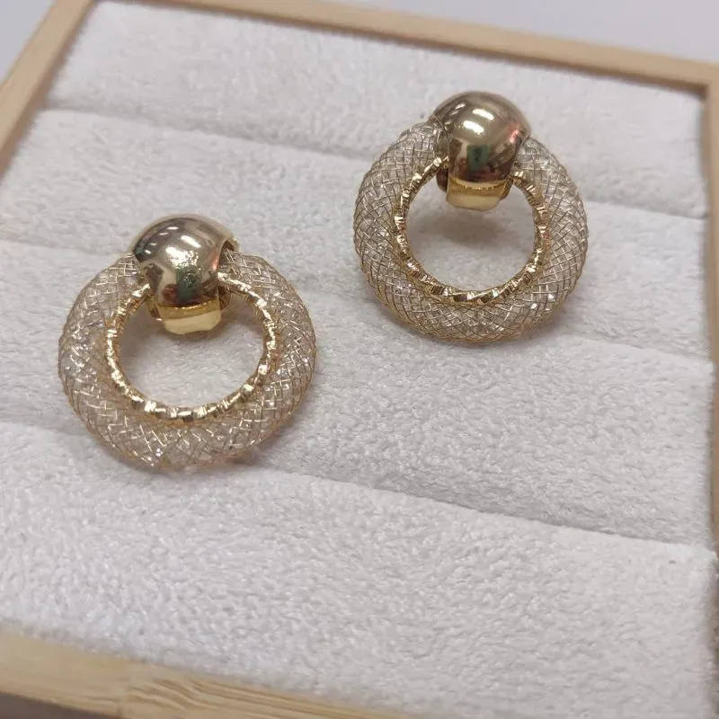 Brinco Argola Tramado Cristal