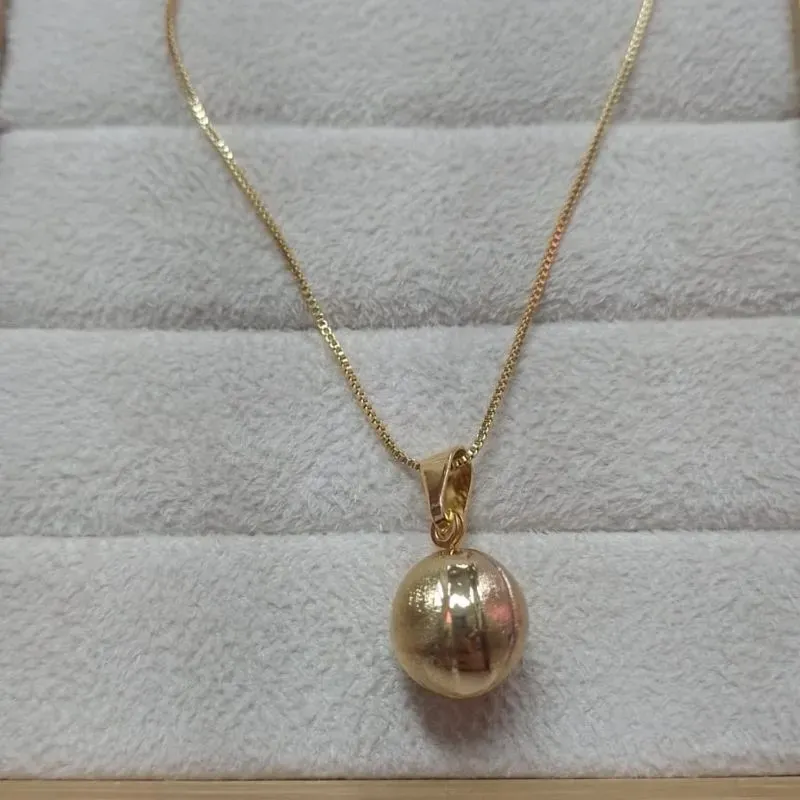 Colar Esfera Texturizada