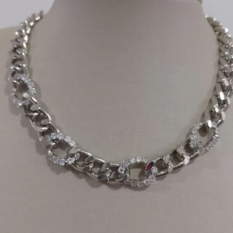 Corrente Elos Cristais Diamond