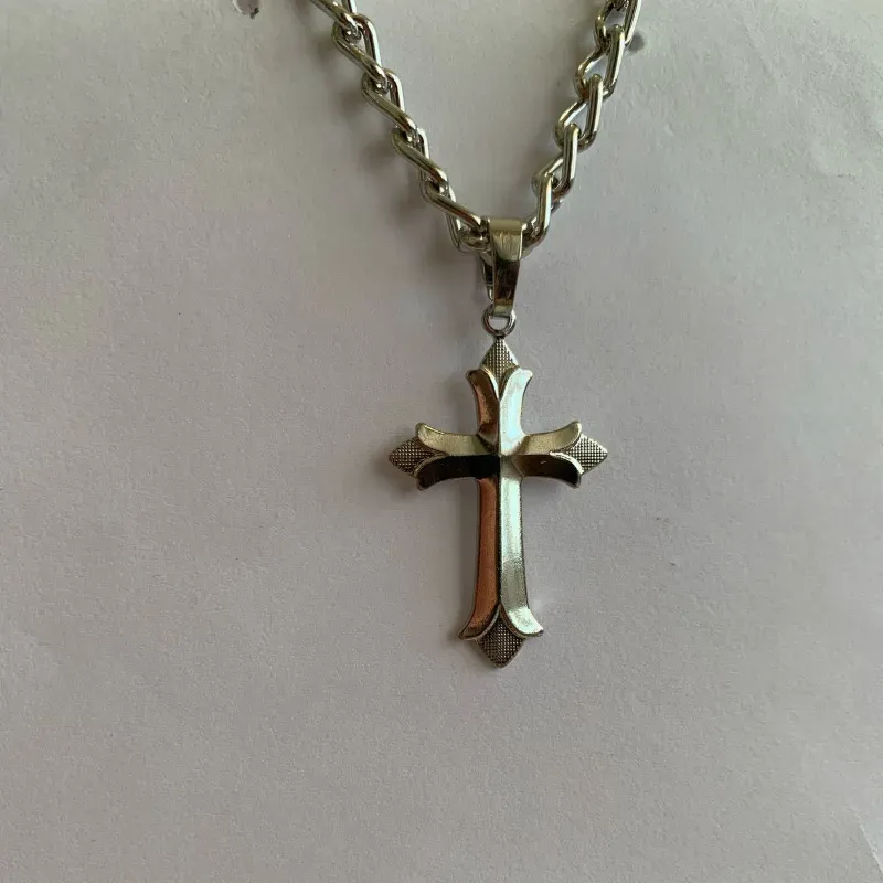 Corrente Masculina Elos 60 cm + Cruz Medieval