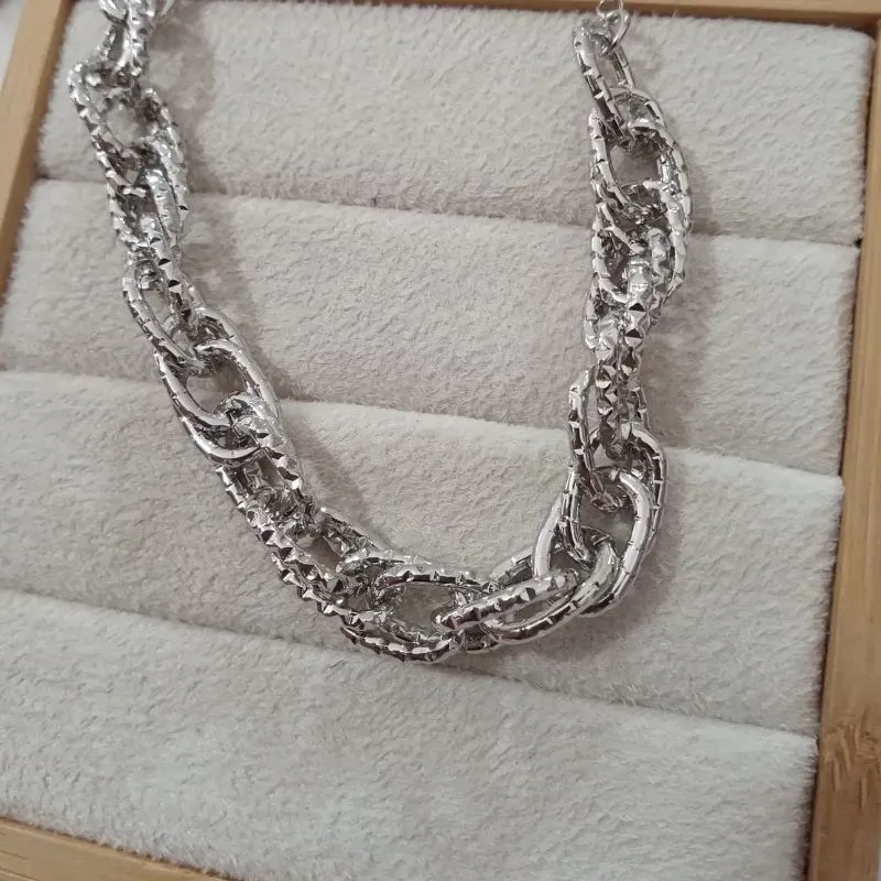 Pulseira Elos Entrelaçados Impressão Diamond