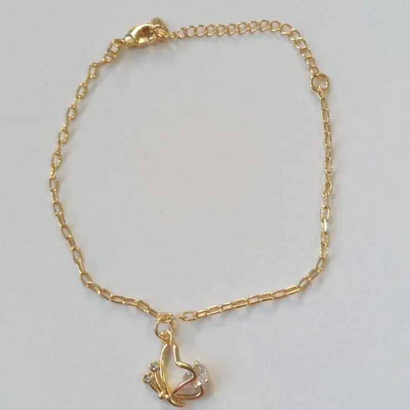 Pulseira Elos Pingente Borboleta