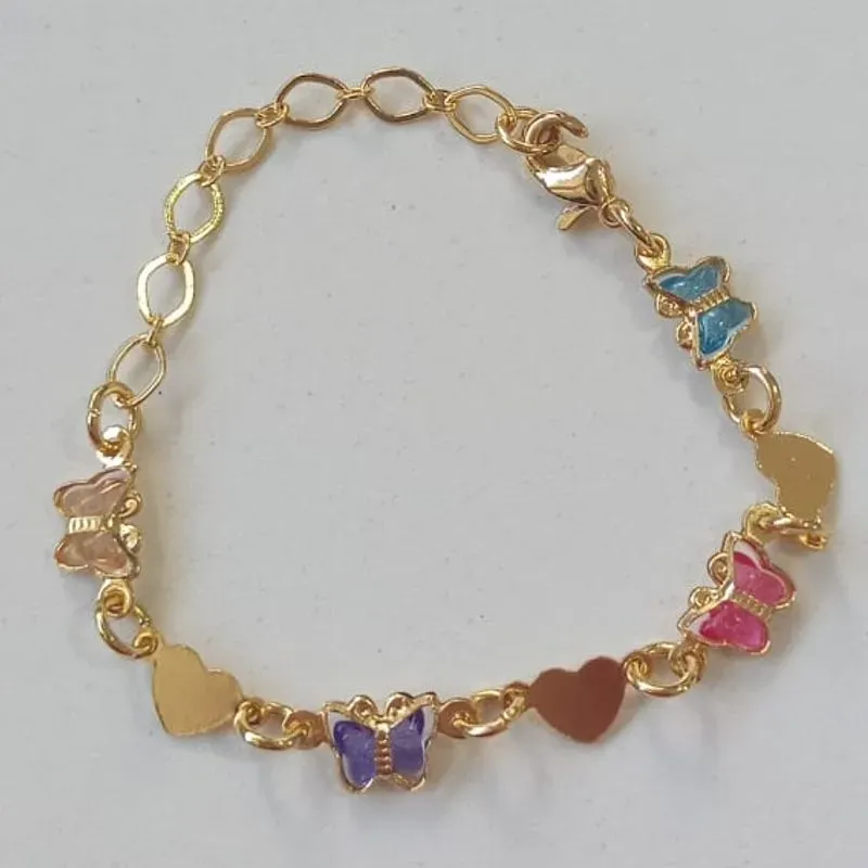 Pulseira Infantil Borboletas Coloridas