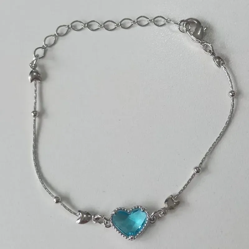 Pulseira Rabo de Rato Pingente Coração