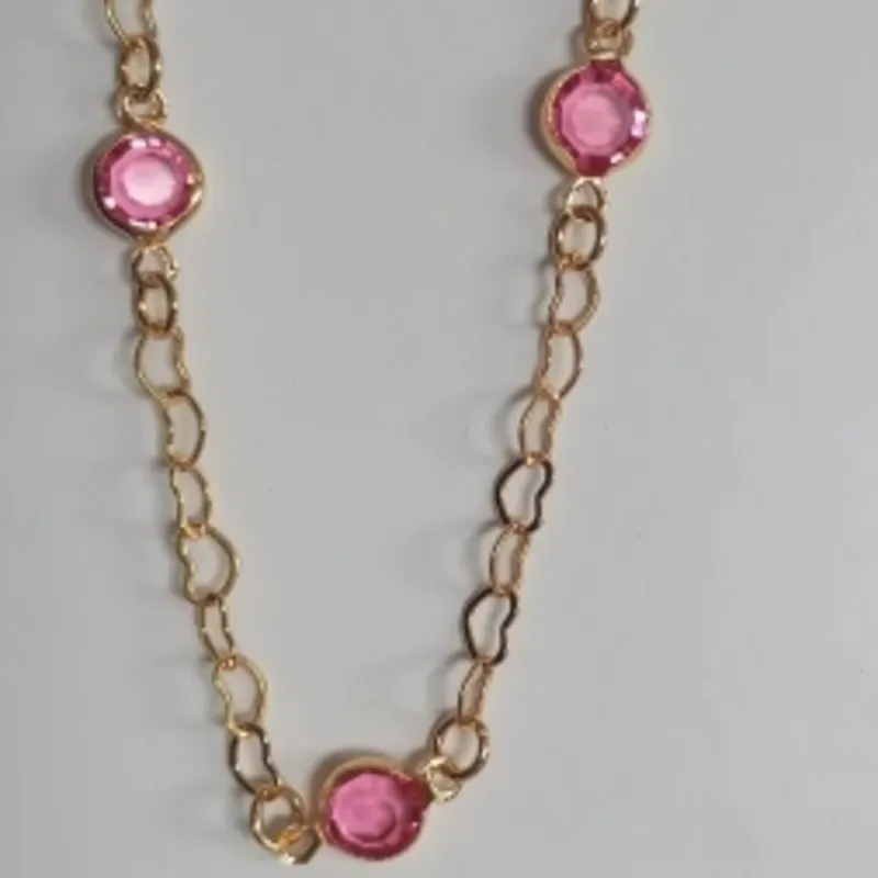 Pulseira Zircônias Rosa