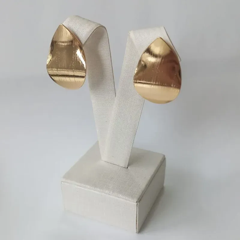 Brinco Gota Chapa Ondulada