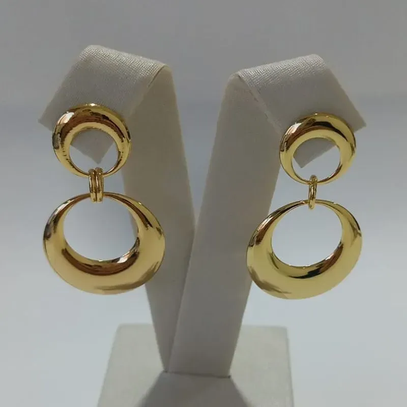 Brinco Pingentes Aros Lisos