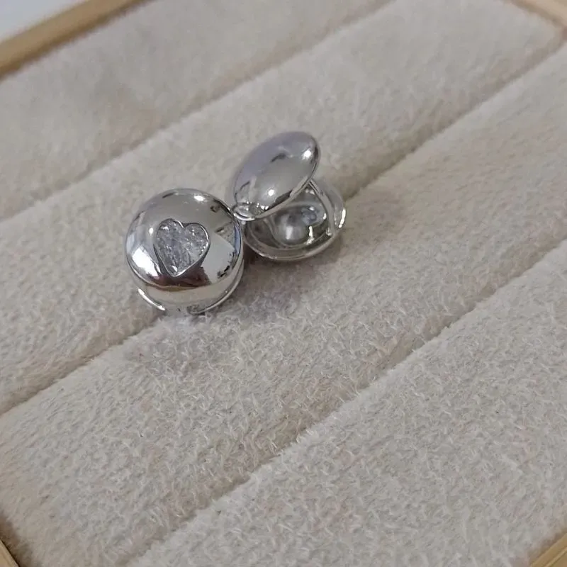 Brinco Duplo Coração Cristal Diamond