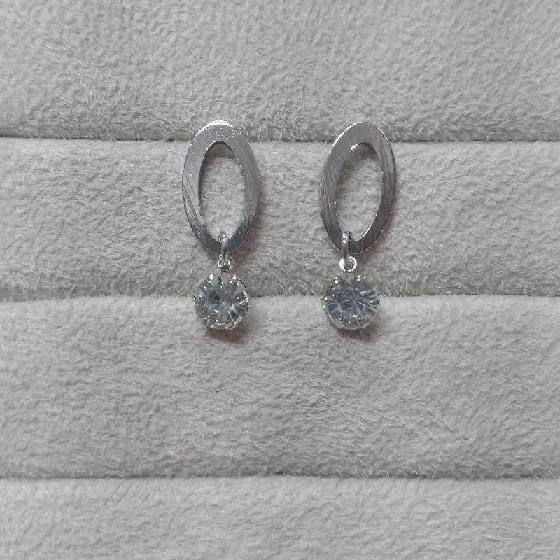 Brinco Argola Pingente Cristal Diamond