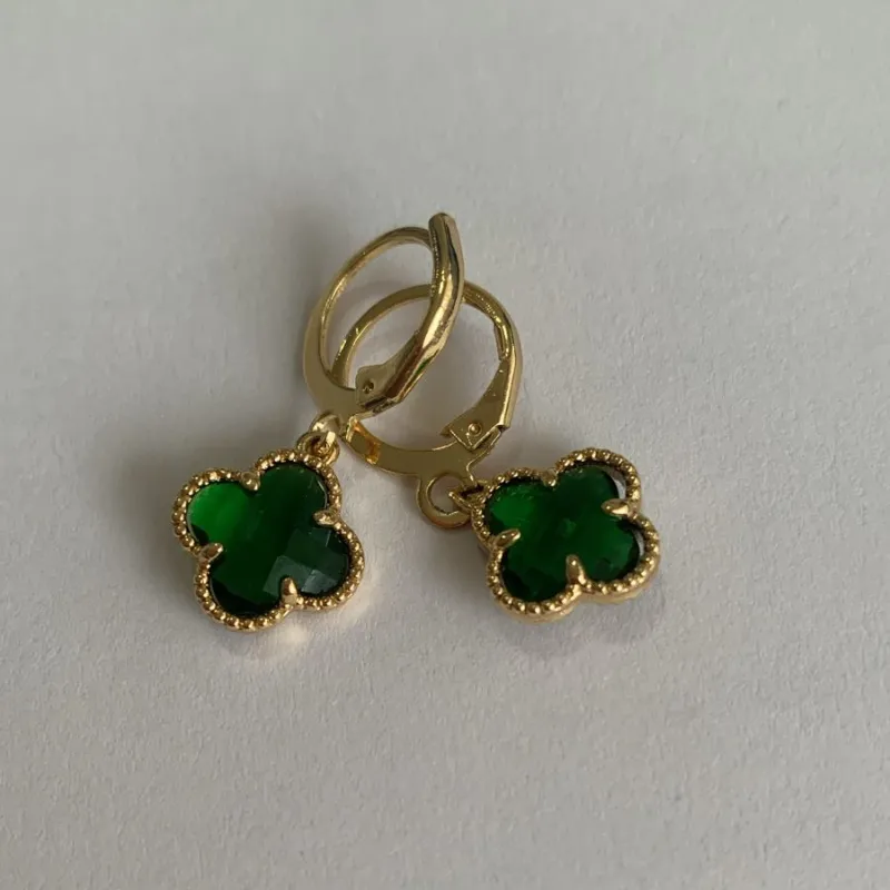 Brinco Click Van Cleef Azul/Verde