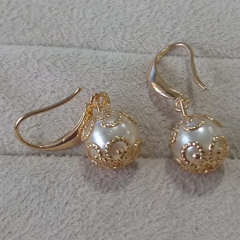 Brinco Pérola com Renda