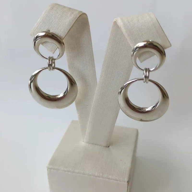 Brinco Pingentes Aros Lisos Diamond