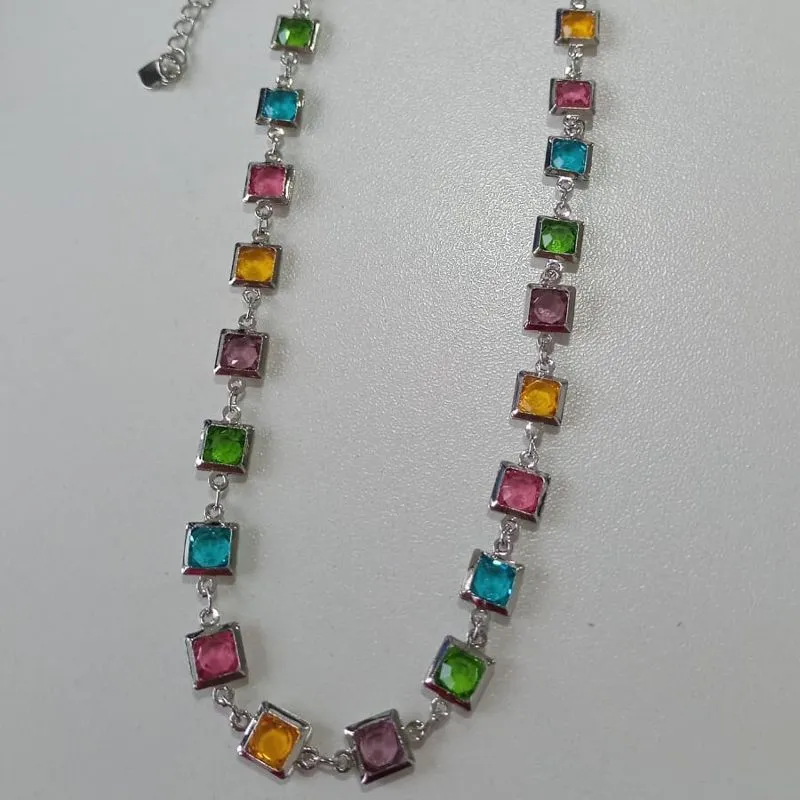 Colar Elos Mosaicos Coloridos