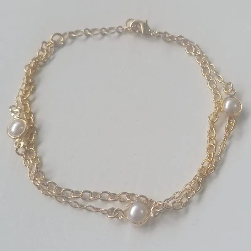 Pulseira Dupla Pérola