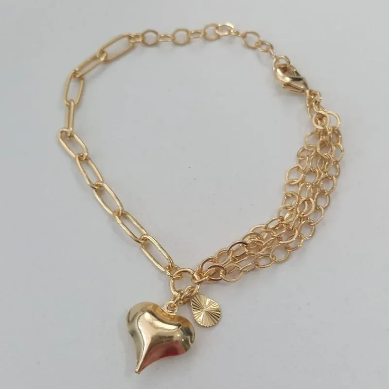 Pulseira Pingente Coração Balão