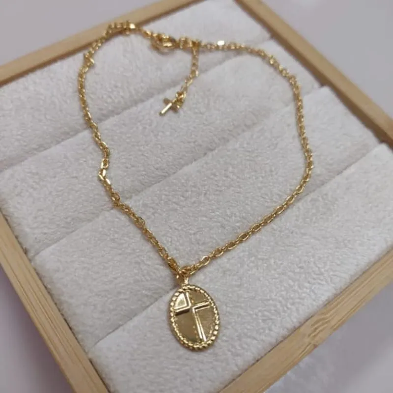 Tornozeleira Medalha Cruz