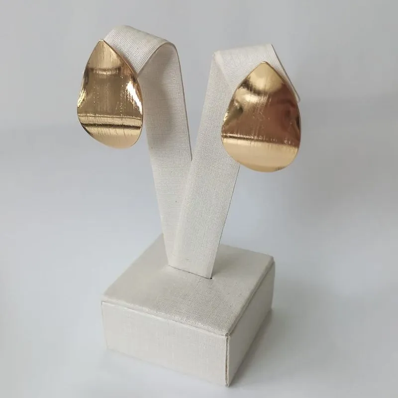 Brinco Gota Chapa Ondulada