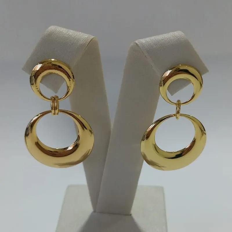 Brinco Pingentes Aros Lisos