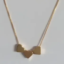 Colar Corações Chapa P
